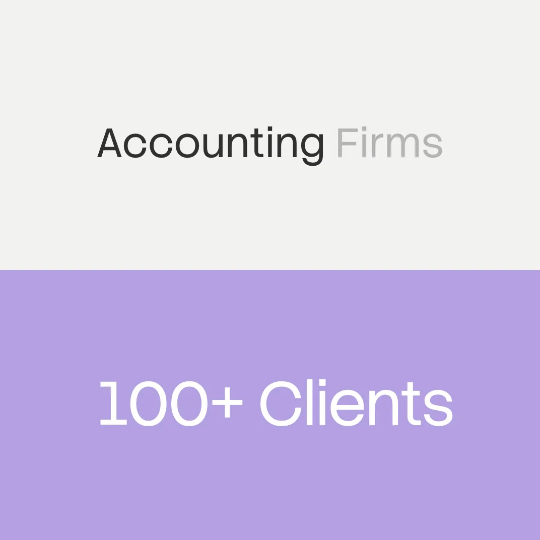 Accounting firms, 100+ clients, the number counting up