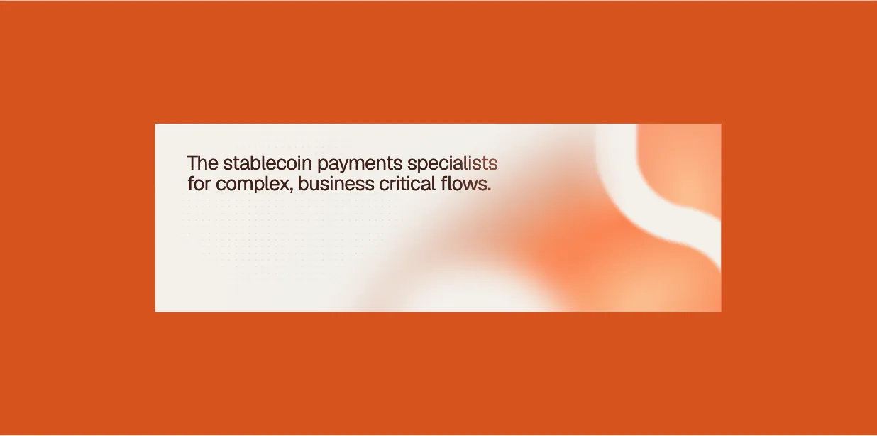 The stablecoin payments specialists for complex, business critical flows