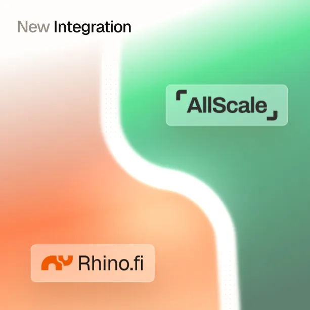 New integration: the Rhino.fi and AllScale junction