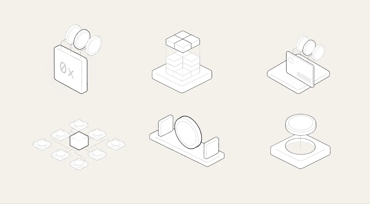 Six isometric icons, each with its own mechanism