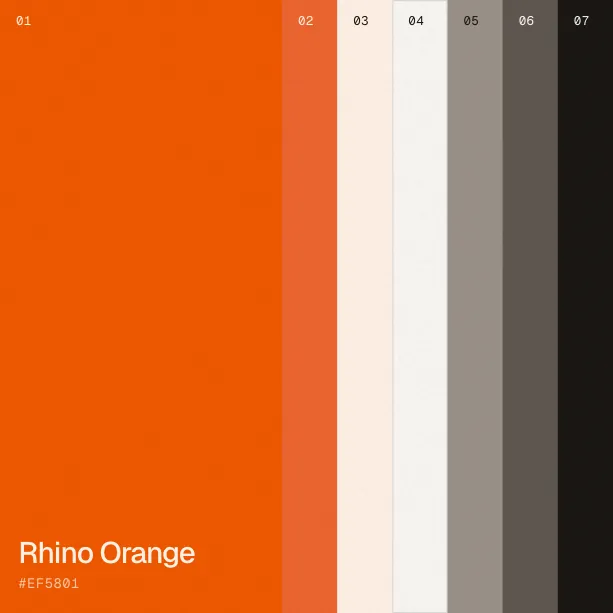 The Rhino.fi colour palette
