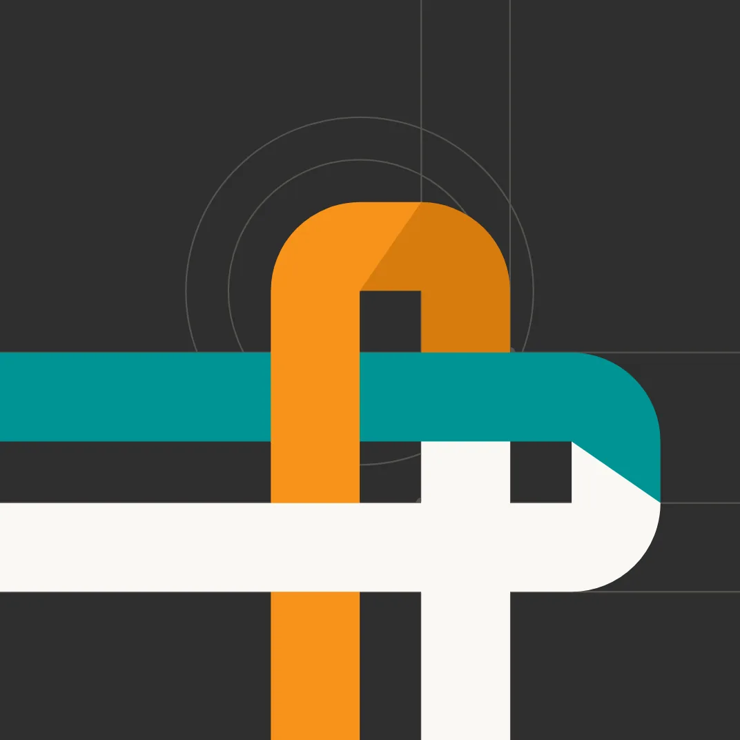 Partnership: the orange Bitcoin ribbon, the ecru ribbon and the teal USDT ribbon are pulled through the Utexo weave one after another.